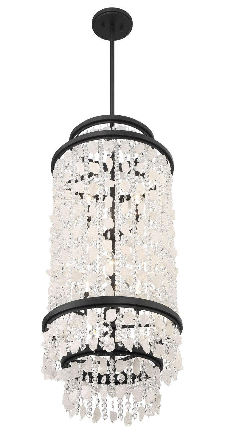 Six Light Foyer Pendant<br /><span style="color:#4AB0CE;">Entrega: 4-10 dias en USA</span><br /><span style="color:#4AB0CE;font-size:60%;">PREGUNTE POR ENTREGA EN PANAMA</span><br />Collection: Shimmering Elegance<br />Finish: Sand Coal