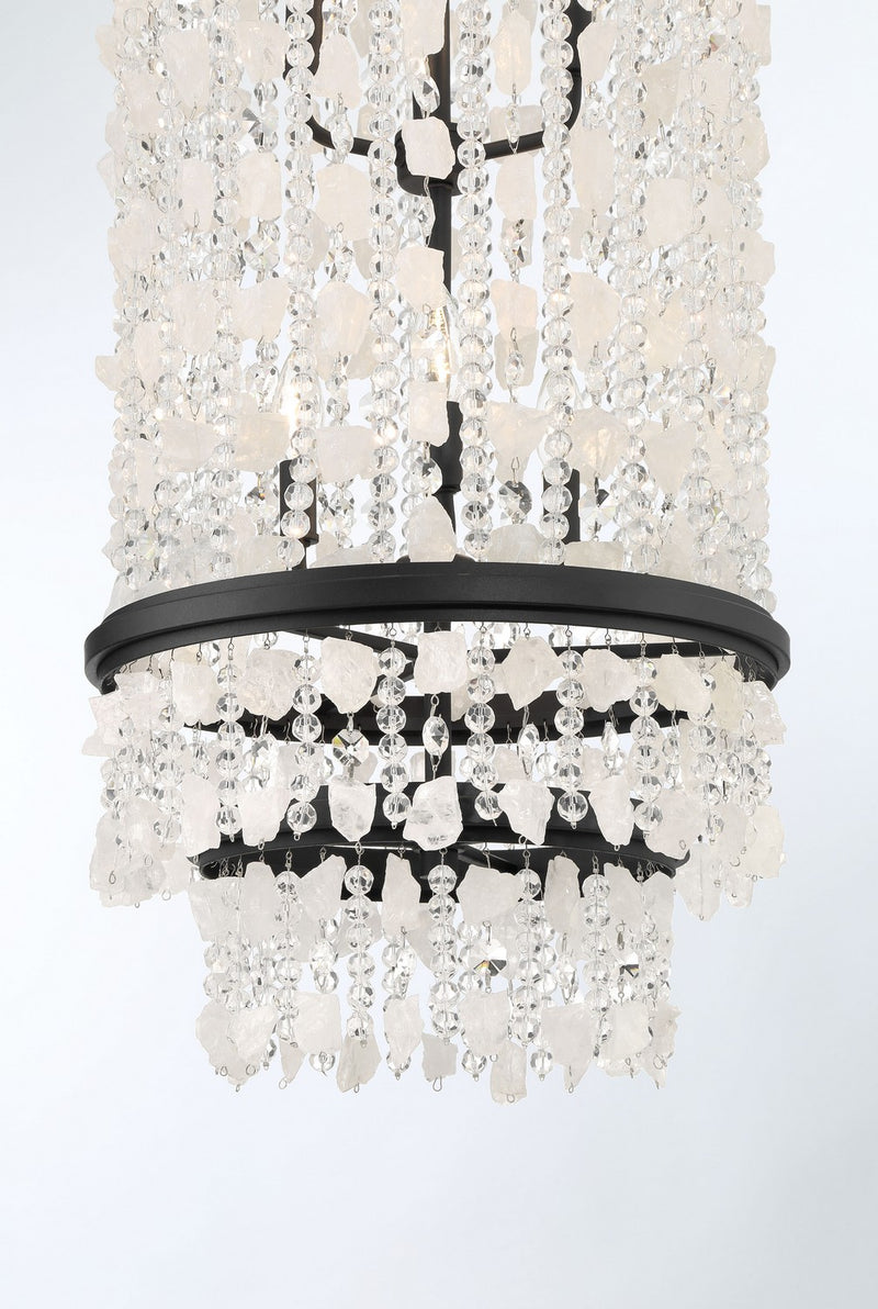 Minka-Lavery - 6704-66 - Six Light Foyer Pendant - Shimmering Elegance - Sand Coal