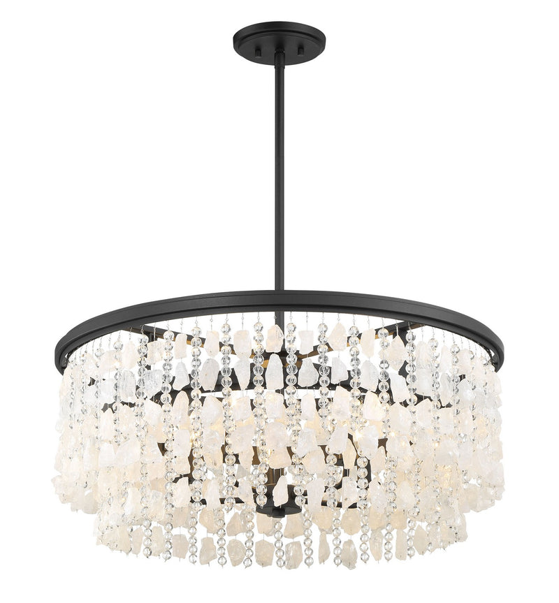 Five Light Chandelier<br /><span style="color:#4AB0CE;">Entrega: 4-10 dias en USA</span><br /><span style="color:#4AB0CE;font-size:60%;">PREGUNTE POR ENTREGA EN PANAMA</span><br />Collection: Shimmering Elegance<br />Finish: Sand Coal