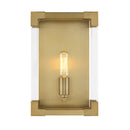 One Light Wall Sconce<br /><span style="color:#4AB0CE;">Entrega: 4-10 dias en USA</span><br /><span style="color:#4AB0CE;font-size:60%;">PREGUNTE POR ENTREGA EN PANAMA</span><br />Collection: Oro District<br />Finish: Soft Brass
