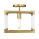 One Light Semi Flush Mount<br /><span style="color:#4AB0CE;">Entrega: 4-10 dias en USA</span><br /><span style="color:#4AB0CE;font-size:60%;">PREGUNTE POR ENTREGA EN PANAMA</span><br />Collection: Oro District<br />Finish: Soft Brass