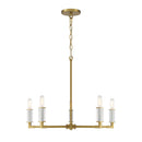Five Light Chandelier<br /><span style="color:#4AB0CE;">Entrega: 4-10 dias en USA</span><br /><span style="color:#4AB0CE;font-size:60%;">PREGUNTE POR ENTREGA EN PANAMA</span><br />Collection: Oro District<br />Finish: Soft Brass