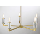 Minka-Lavery - 1457-695 - Five Light Chandelier - Oro District - Soft Brass
