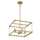 Four Light Pendant<br /><span style="color:#4AB0CE;">Entrega: 4-10 dias en USA</span><br /><span style="color:#4AB0CE;font-size:60%;">PREGUNTE POR ENTREGA EN PANAMA</span><br />Collection: Oro District<br />Finish: Soft Brass