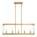 Five Light Island Pendant<br /><span style="color:#4AB0CE;">Entrega: 4-10 dias en USA</span><br /><span style="color:#4AB0CE;font-size:60%;">PREGUNTE POR ENTREGA EN PANAMA</span><br />Collection: Oro District<br />Finish: Soft Brass