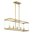 Five Light Island Pendant<br /><span style="color:#4AB0CE;">Entrega: 4-10 dias en USA</span><br /><span style="color:#4AB0CE;font-size:60%;">PREGUNTE POR ENTREGA EN PANAMA</span><br />Collection: Oro District<br />Finish: Soft Brass
