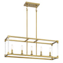 Five Light Island Pendant<br /><span style="color:#4AB0CE;">Entrega: 4-10 dias en USA</span><br /><span style="color:#4AB0CE;font-size:60%;">PREGUNTE POR ENTREGA EN PANAMA</span><br />Collection: Oro District<br />Finish: Soft Brass