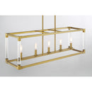 Five Light Island Pendant<br /><span style="color:#4AB0CE;">Entrega: 4-10 dias en USA</span><br /><span style="color:#4AB0CE;font-size:60%;">PREGUNTE POR ENTREGA EN PANAMA</span><br />Collection: Oro District<br />Finish: Soft Brass