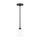 Generation Lighting - GLP1021MBK - One Light Mini Pendant - Emile - Midnight Black