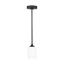 Generation Lighting - GLP1021MBK - One Light Mini Pendant - Emile - Midnight Black