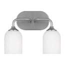 Generation Lighting - GLV1022BS - Two Light Vanity - Emile - Brushed Steel