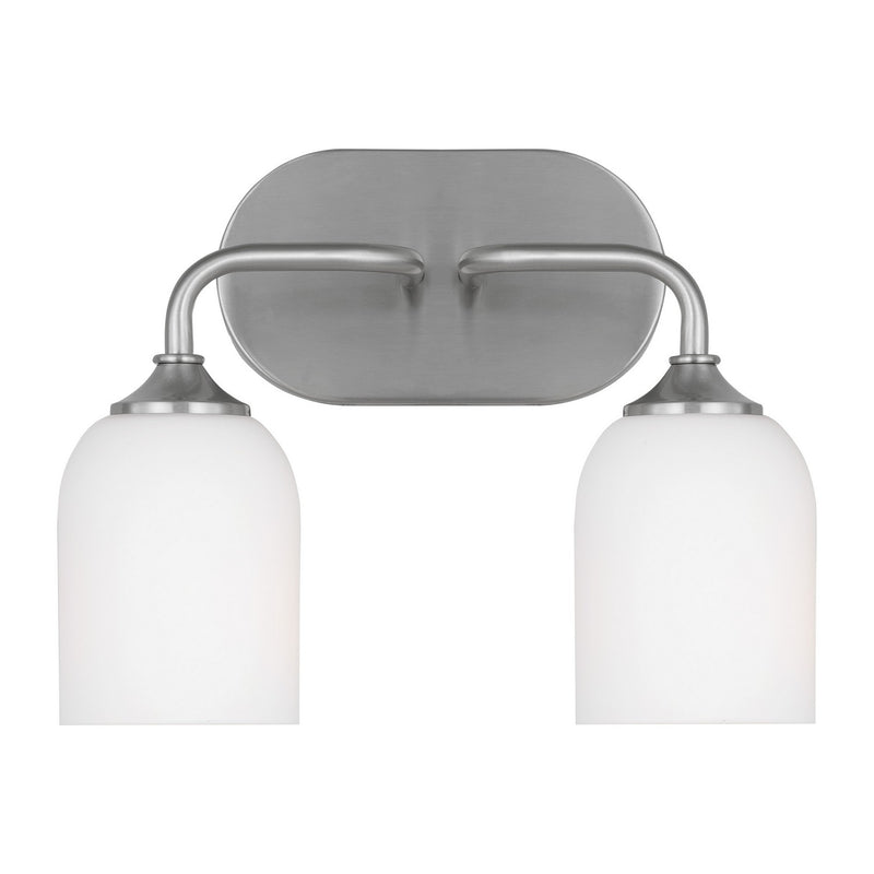 Generation Lighting - GLV1022BS - Two Light Vanity - Emile - Brushed Steel