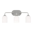 Generation Lighting - GLV1023BS - Three Light Vanity - Emile - Brushed Steel