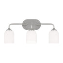 Generation Lighting - GLV1023BS - Three Light Vanity - Emile - Brushed Steel