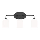 Generation Lighting - GLV1023MBK - Three Light Vanity - Emile - Midnight Black