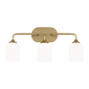 Generation Lighting - GLV1023SB - Three Light Vanity - Emile - Satin Brass