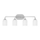 Generation Lighting - GLV1024CH - Four Light Vanity - Emile - Chrome