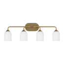 Generation Lighting - GLV1024SB - Four Light Vanity - Emile - Satin Brass