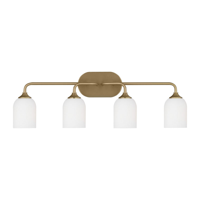 Generation Lighting - GLV1024SB - Four Light Vanity - Emile - Satin Bronze