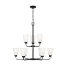 Nine Light Chandelier<br /><span style="color:#4AB0CE;">Entrega: 4-10 dias en USA</span><br /><span style="color:#4AB0CE;font-size:60%;">PREGUNTE POR ENTREGA EN PANAMA</span><br />Collection: Kerrville<br />Finish: Midnight Black