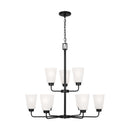 Nine Light Chandelier<br /><span style="color:#4AB0CE;">Entrega: 4-10 dias en USA</span><br /><span style="color:#4AB0CE;font-size:60%;">PREGUNTE POR ENTREGA EN PANAMA</span><br />Collection: Kerrville<br />Finish: Midnight Black