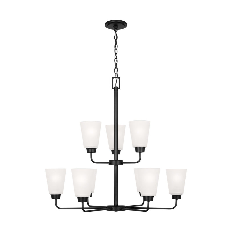 Nine Light Chandelier<br /><span style="color:#4AB0CE;">Entrega: 4-10 dias en USA</span><br /><span style="color:#4AB0CE;font-size:60%;">PREGUNTE POR ENTREGA EN PANAMA</span><br />Collection: Kerrville<br />Finish: Midnight Black