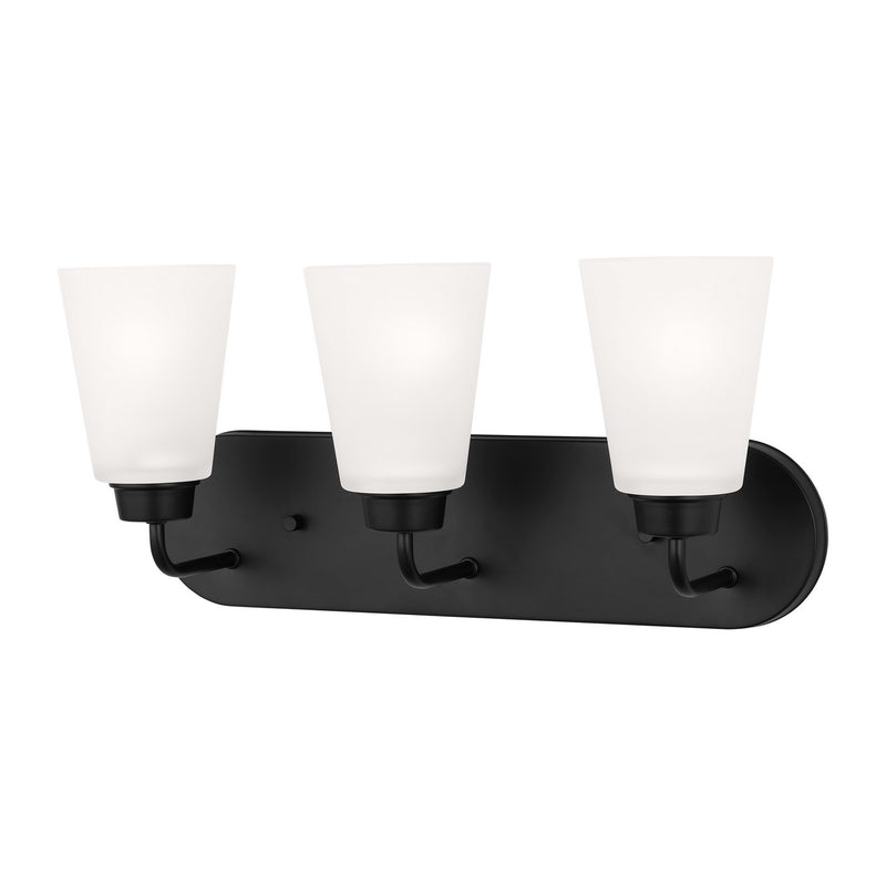 Three Light Wall / Bath<br /><span style="color:#4AB0CE;">Entrega: 4-10 dias en USA</span><br /><span style="color:#4AB0CE;font-size:60%;">PREGUNTE POR ENTREGA EN PANAMA</span><br />Collection: Kerrville<br />Finish: Midnight Black