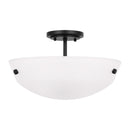 Two Light Semi-Flush Convertible Pendant<br /><span style="color:#4AB0CE;">Entrega: 6-7 semanas en USA</span><br /><span style="color:#4AB0CE;font-size:60%;">PREGUNTE POR ENTREGA EN PANAMA</span><br />Collection: Kerrville<br />Finish: Midnight Black
