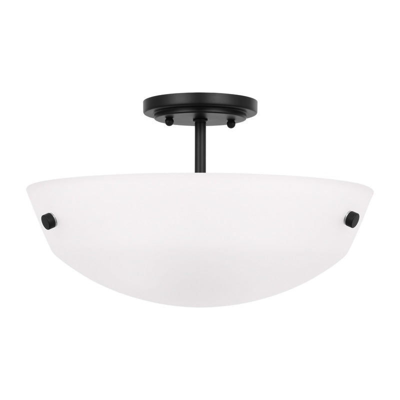 Two Light Semi-Flush Convertible Pendant<br /><span style="color:#4AB0CE;">Entrega: 4-10 dias en USA</span><br /><span style="color:#4AB0CE;font-size:60%;">PREGUNTE POR ENTREGA EN PANAMA</span><br />Collection: Kerrville<br />Finish: Midnight Black