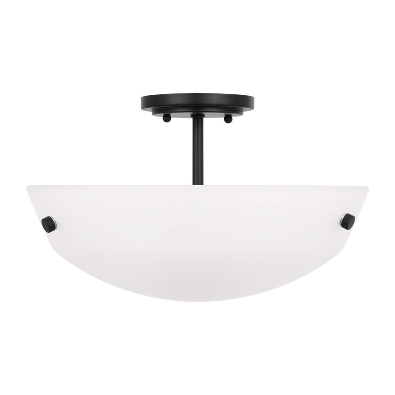 Two Light Semi-Flush Convertible Pendant<br /><span style="color:#4AB0CE;">Entrega: 4-10 dias en USA</span><br /><span style="color:#4AB0CE;font-size:60%;">PREGUNTE POR ENTREGA EN PANAMA</span><br />Collection: Kerrville<br />Finish: Midnight Black