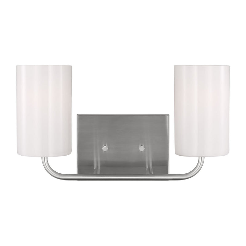 Generation Lighting - GLV1002BS - Two Light Vanity - Rhett - Brushed Steel