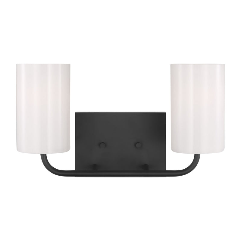 Generation Lighting - GLV1002MBK - Two Light Vanity - Rhett - Midnight Black