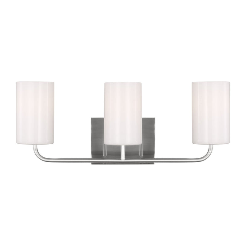 Generation Lighting - GLV1003BS - Three Light Vanity - Rhett - Brushed Steel