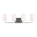 Generation Lighting - GLV1004BS - Four Light Vanity - Rhett - Brushed Steel