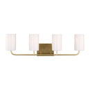 Generation Lighting - GLV1004SB - Four Light Vanity - Rhett - Satin Brass