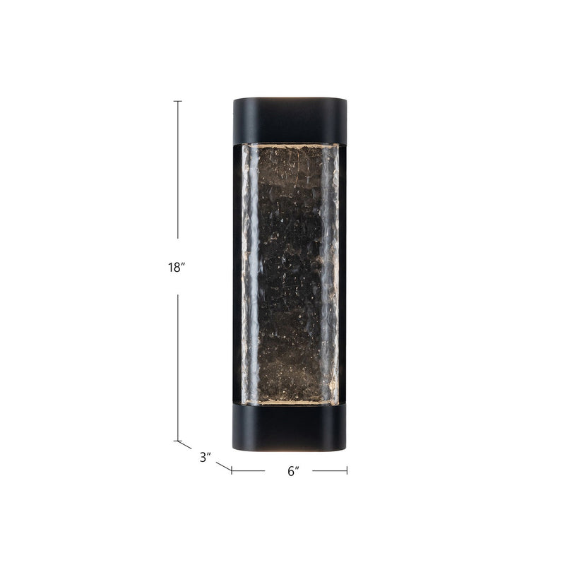 Kuzco Lighting - EW75718-BK - LED Exterior Wall Sconce - Moondew - Black