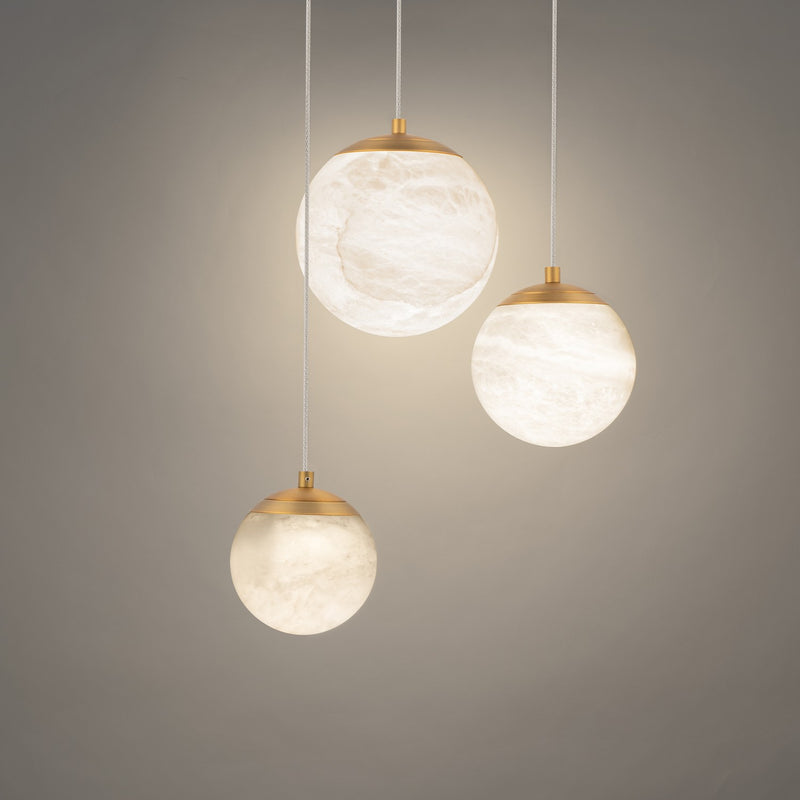 Modern Forms - PD-34403R-AB - LED Pendant - Pisces - Aged Brass