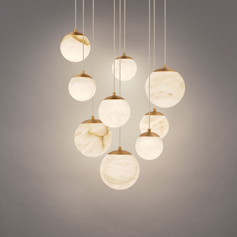 LED Pendant<br /><span style="color:#4AB0CE;">Entrega: 4-10 dias en USA</span><br /><span style="color:#4AB0CE;font-size:60%;">PREGUNTE POR ENTREGA EN PANAMA</span><br />Collection: Pisces<br />Finish: Aged Brass