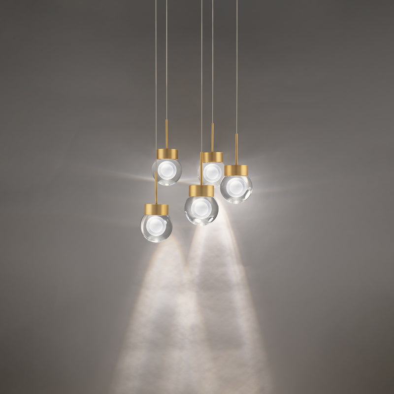 Modern Forms - PD-82005R-AB - LED Pendant - Double Bubble - Aged Brass