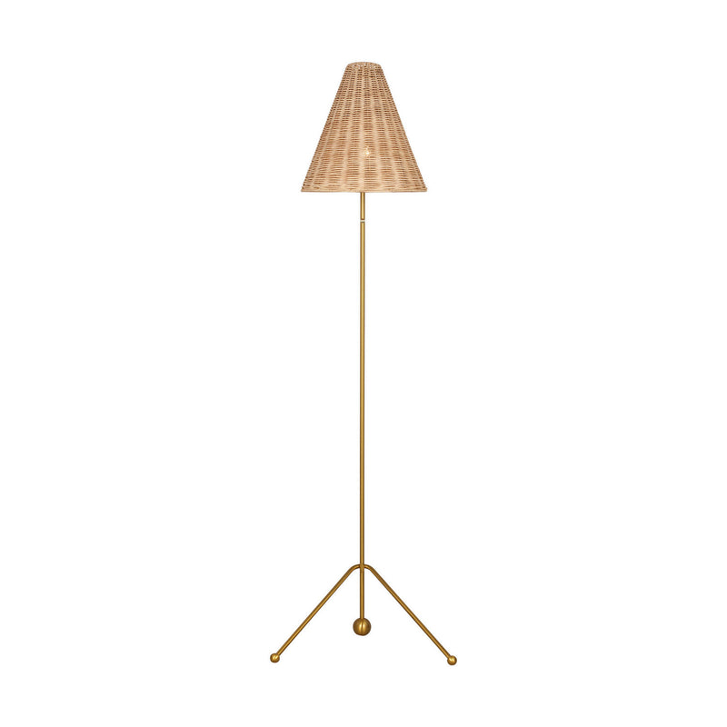 One Light Floor Lamp<br /><span style="color:#4AB0CE;">Entrega: 4-10 dias en USA</span><br /><span style="color:#4AB0CE;font-size:60%;">PREGUNTE POR ENTREGA EN PANAMA</span><br />Collection: Gustav<br />Finish: Burnished Brass