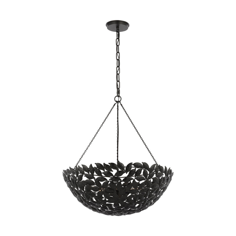 Six Light Pendant<br /><span style="color:#4AB0CE;">Entrega: 4-10 dias en USA</span><br /><span style="color:#4AB0CE;font-size:60%;">PREGUNTE POR ENTREGA EN PANAMA</span><br />Collection: Kelan<br />Finish: Aged Iron