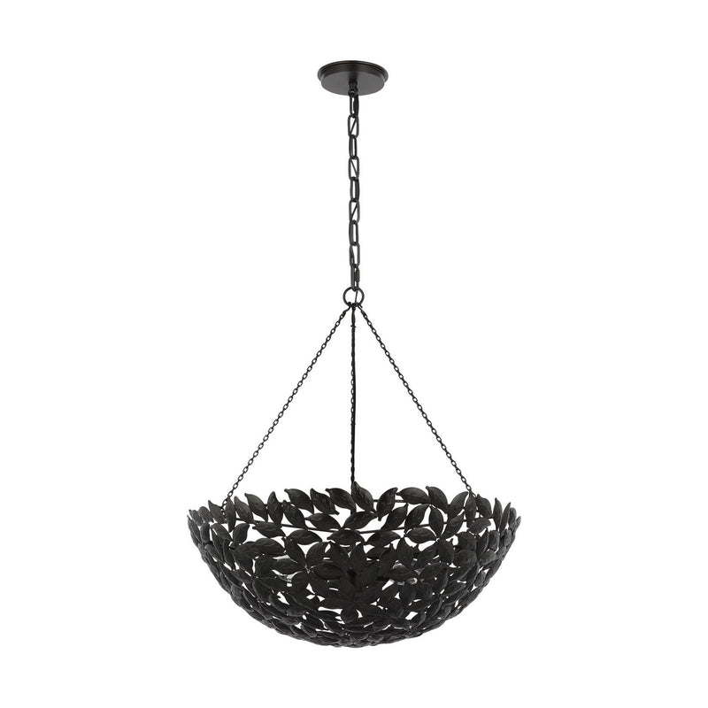 Six Light Pendant<br /><span style="color:#4AB0CE;">Entrega: 4-10 dias en USA</span><br /><span style="color:#4AB0CE;font-size:60%;">PREGUNTE POR ENTREGA EN PANAMA</span><br />Collection: Kelan<br />Finish: Aged Iron