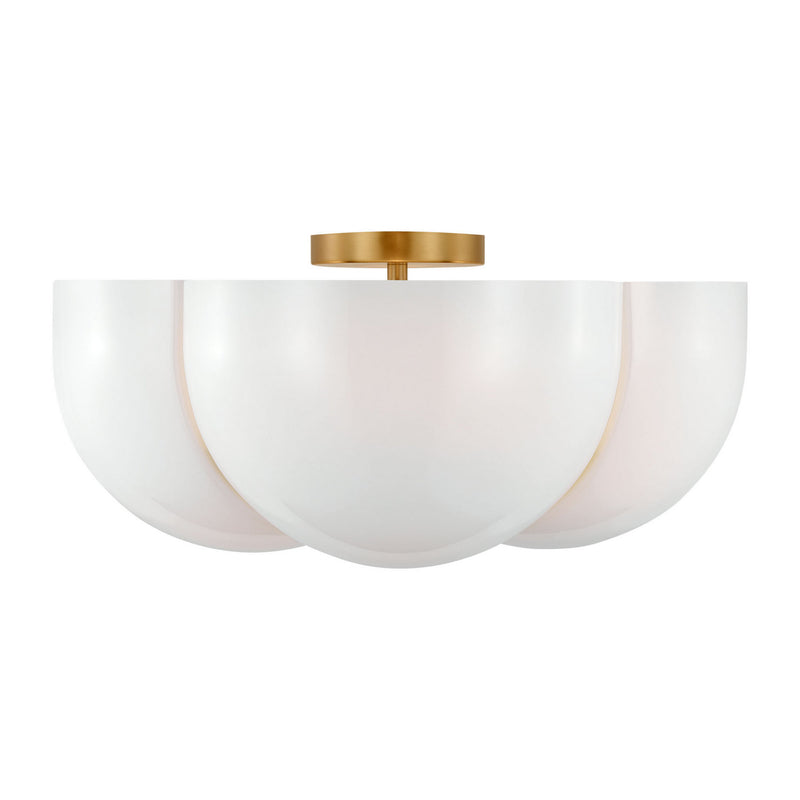 Four Light Semi-Flush Mount<br /><span style="color:#4AB0CE;">Entrega: 7-8 semanas en USA</span><br /><span style="color:#4AB0CE;font-size:60%;">PREGUNTE POR ENTREGA EN PANAMA</span><br />Collection: Cheverny<br />Finish: Burnished Brass