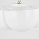 Four Light Semi-Flush Mount<br /><span style="color:#4AB0CE;">Entrega: 4-10 dias en USA</span><br /><span style="color:#4AB0CE;font-size:60%;">PREGUNTE POR ENTREGA EN PANAMA</span><br />Collection: Cheverny<br />Finish: Matte White