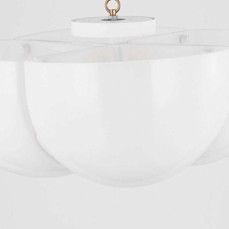 Four Light Semi-Flush Mount<br /><span style="color:#4AB0CE;">Entrega: 4-10 dias en USA</span><br /><span style="color:#4AB0CE;font-size:60%;">PREGUNTE POR ENTREGA EN PANAMA</span><br />Collection: Cheverny<br />Finish: Matte White