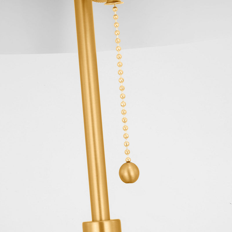 One Light Floor Lamp<br /><span style="color:#4AB0CE;">Entrega: 4-10 dias en USA</span><br /><span style="color:#4AB0CE;font-size:60%;">PREGUNTE POR ENTREGA EN PANAMA</span><br />Collection: Balleroy<br />Finish: Burnished Brass