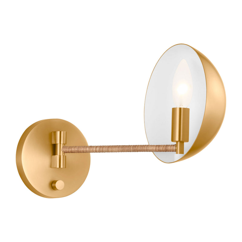One Light Wall Sconce<br /><span style="color:#4AB0CE;">Entrega: 4-10 dias en USA</span><br /><span style="color:#4AB0CE;font-size:60%;">PREGUNTE POR ENTREGA EN PANAMA</span><br />Collection: Balleroy<br />Finish: Burnished Brass