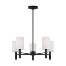 Five Light Chandelier<br /><span style="color:#4AB0CE;">Entrega: 4-10 dias en USA</span><br /><span style="color:#4AB0CE;font-size:60%;">PREGUNTE POR ENTREGA EN PANAMA</span><br />Collection: Manor<br />Finish: Midnight Black