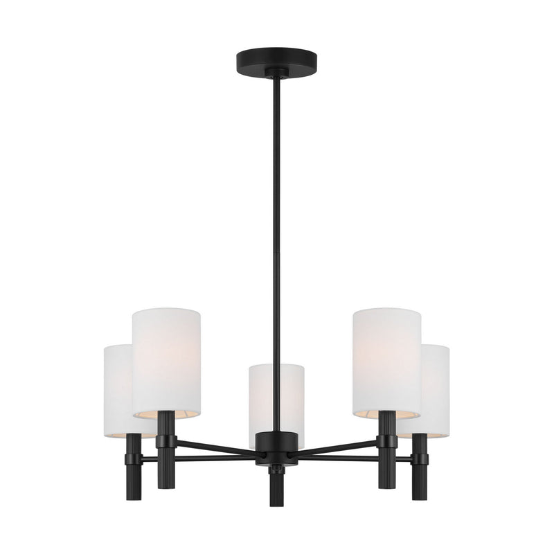 Five Light Chandelier<br /><span style="color:#4AB0CE;">Entrega: 4-10 dias en USA</span><br /><span style="color:#4AB0CE;font-size:60%;">PREGUNTE POR ENTREGA EN PANAMA</span><br />Collection: Manor<br />Finish: Midnight Black