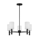 Five Light Chandelier<br /><span style="color:#4AB0CE;">Entrega: 4-10 dias en USA</span><br /><span style="color:#4AB0CE;font-size:60%;">PREGUNTE POR ENTREGA EN PANAMA</span><br />Collection: Manor<br />Finish: Midnight Black